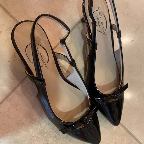 New - Life Stride Simply Comfort patent leather heels with an adorable bow - Picture 2 of 6